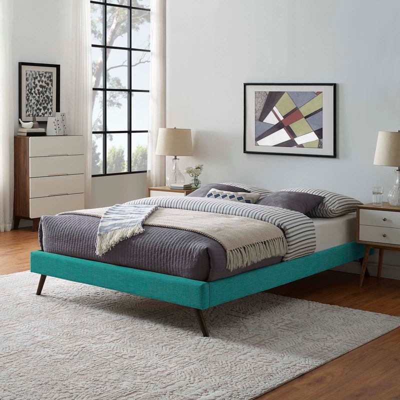 Loryn Fabric Bed Frame with Round Splayed Legs Modway Model: mod-5893