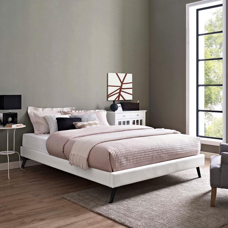 Loryn Vinyl Bed Frame with Round Splayed Legs Modway Model: mod-5888