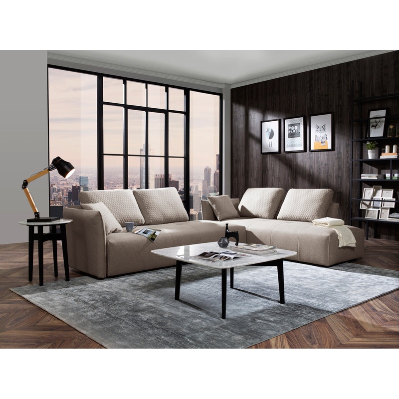 Divani Casa Polson Modern Light Grey Fabric Modular Sectional Sofa Bed Model VGMB-1869-LTGRY