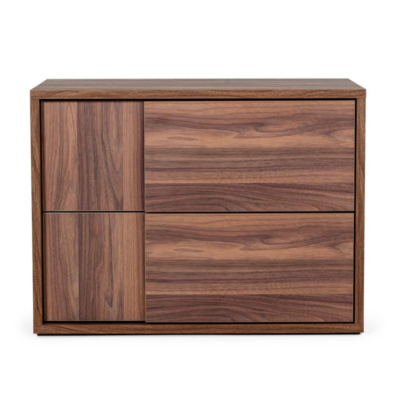 Nova Domus Asus Italian Modern Walnut Nightstand Model VGACASUS-NS-WAL