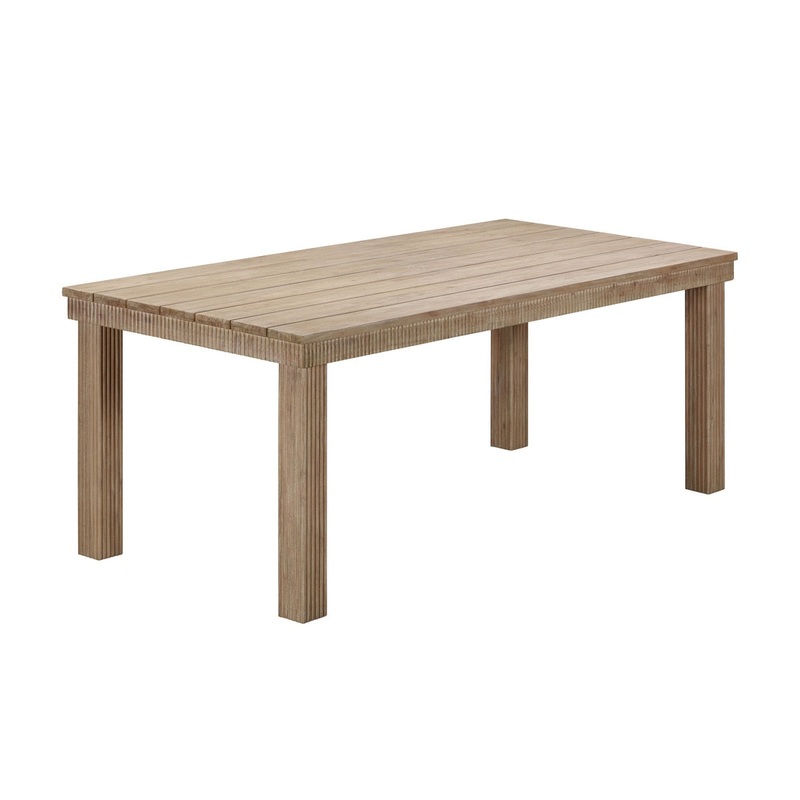 Cassie Natural Outdoor 75 Rectangular Dining Table Model: TOV-O54292
