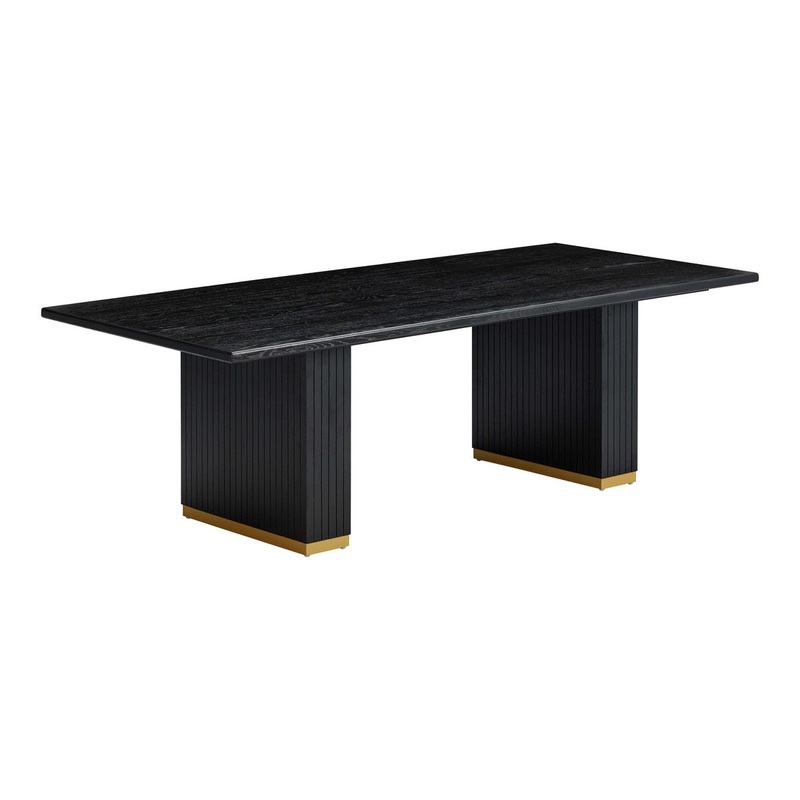 Chelsea Black Oak Rectangular Dining Table Model: TOV-D54264
