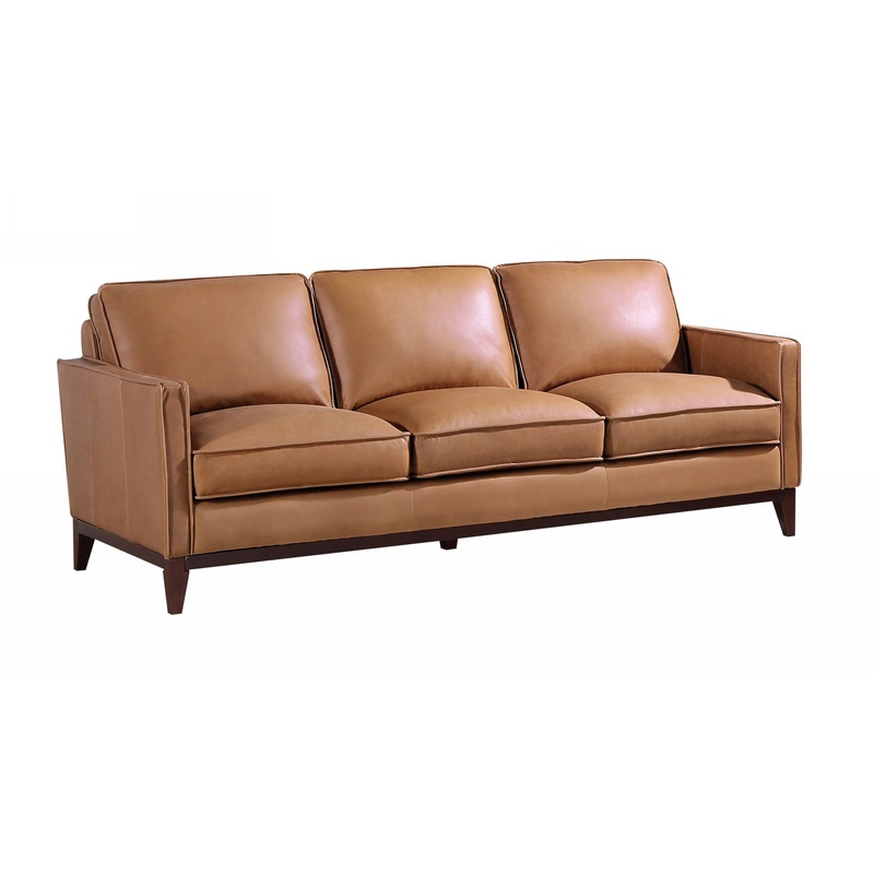 Divani Casa Naylor Modern Brown Italian Leather Split Sofa Model VGCA6394-BRN-S