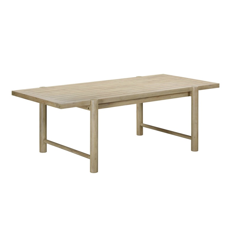 Gata Light Teak Outdoor 87 Rectangular Dining Table Model: TOV-O54272