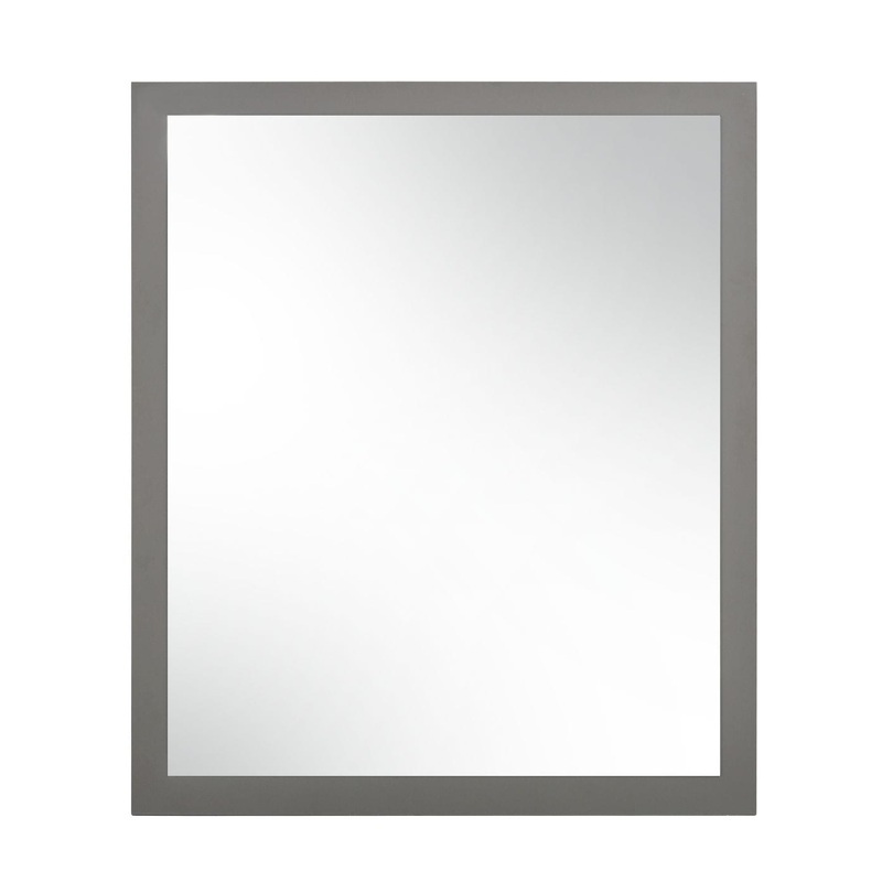 Nova Domus Lucia Italian Modern Elm And Matte Grey Mirror Model VGACLUCIA-MIR-GRY