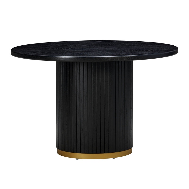 Chelsea Black Oak Round Dining Table Model: TOV-D54263