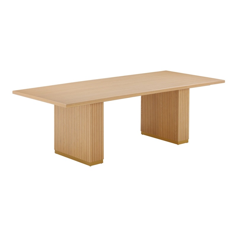 Chelsea Natural Oak Wood 96 Rectangular Dining Table Model: TOV-D44132