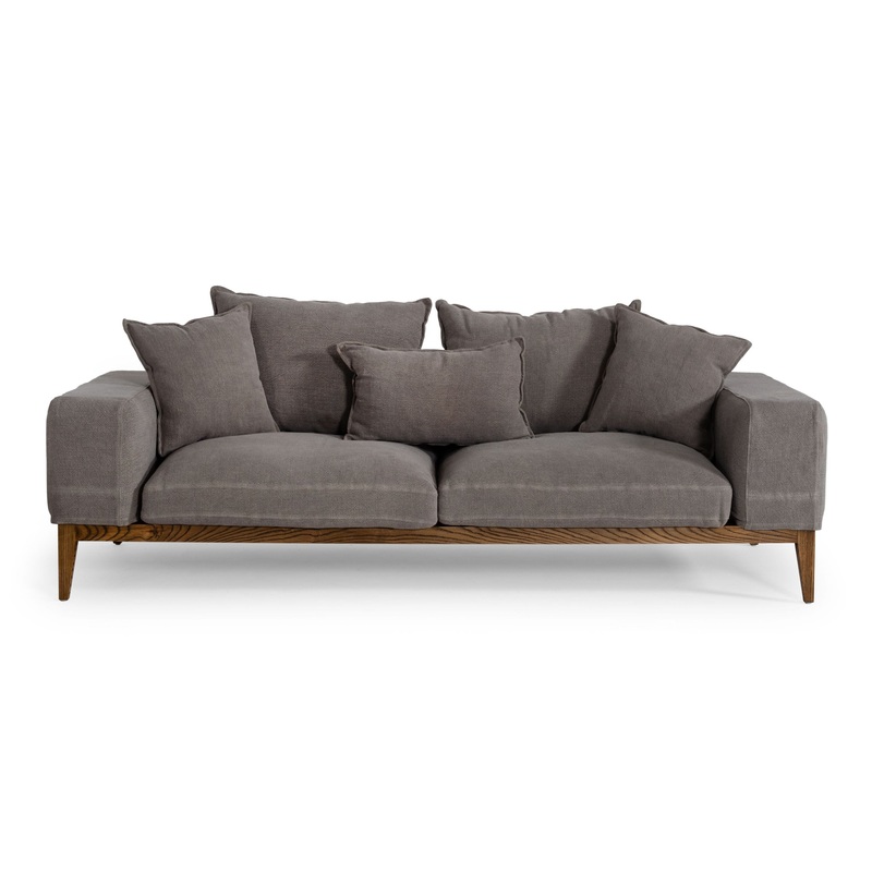Divani Casa Corina Modern Grey Fabric Sofa Model VGUIMY694