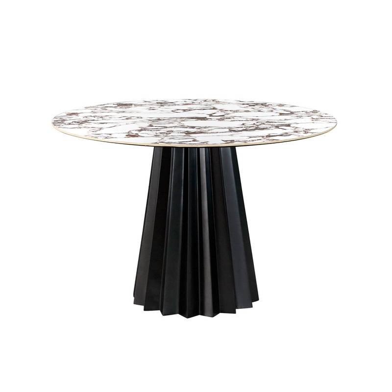 Jimena Marble Ceramic 47 Round Dining Table Model: TOV-D68688