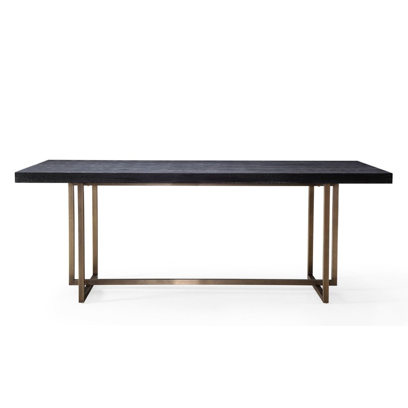 Mason Black 79 Rectangular Dining Table Model: TOV-L6138