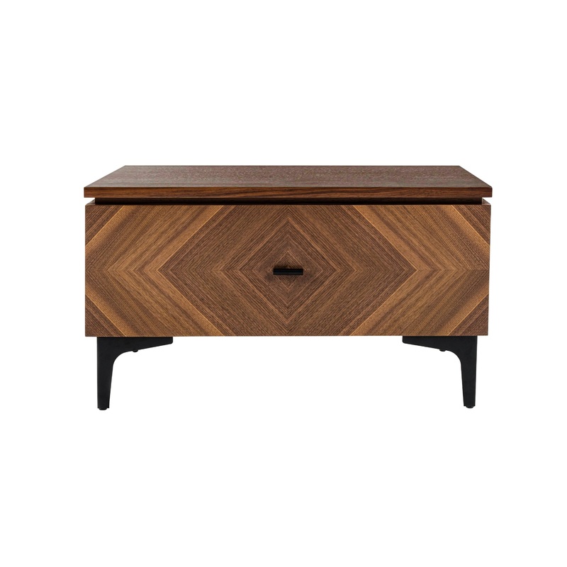Modrest Paula Mid Century Walnut Nightstand Model VGMABR-103-NS