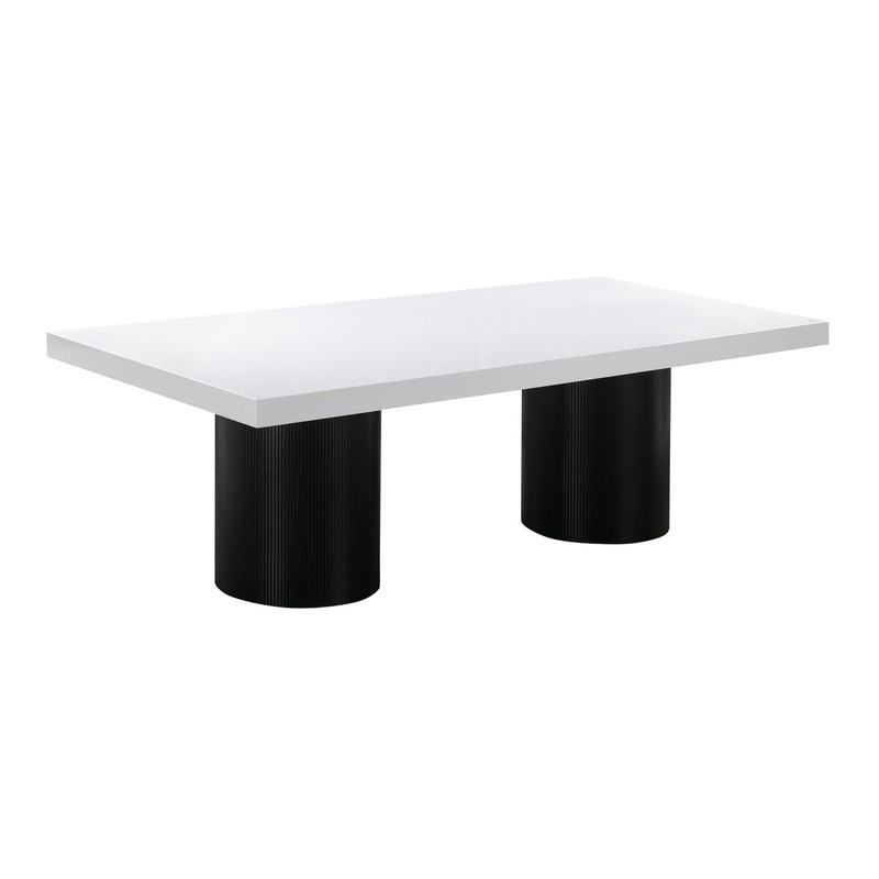 Nova White Lacquer 95 Rectangular Dining Table Model: TOV-D44185
