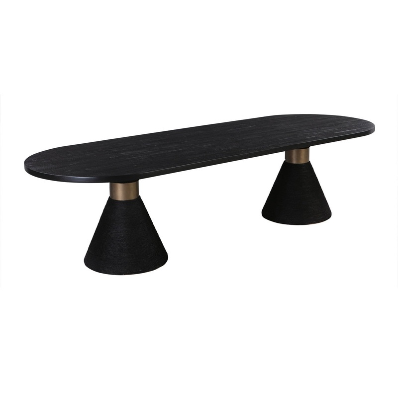 Rishi Black Rope Oval Table Model: TOV-D44047