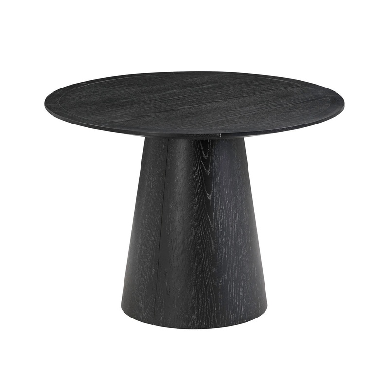 Sahara Black Oak 41 Round Dining Table Model: TOV-D54225