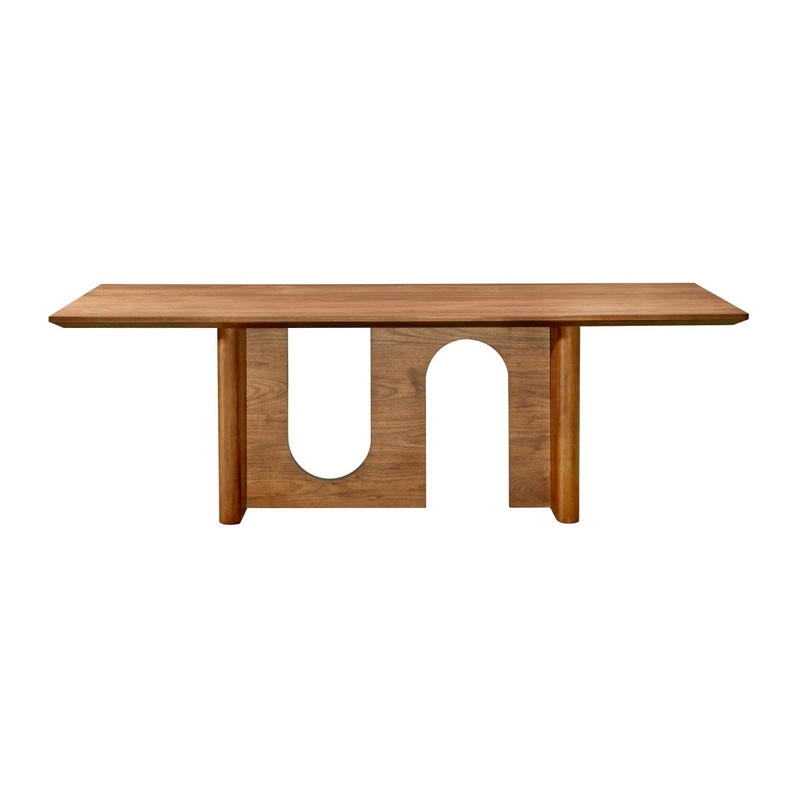 Satra Walnut Rectangular 92 Dining Table Model: TOV-D68715
