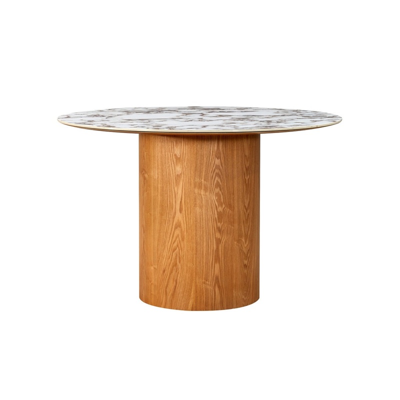 Tamara Marble Ceramic 47 Round Dinette Table Model: TOV-D68681