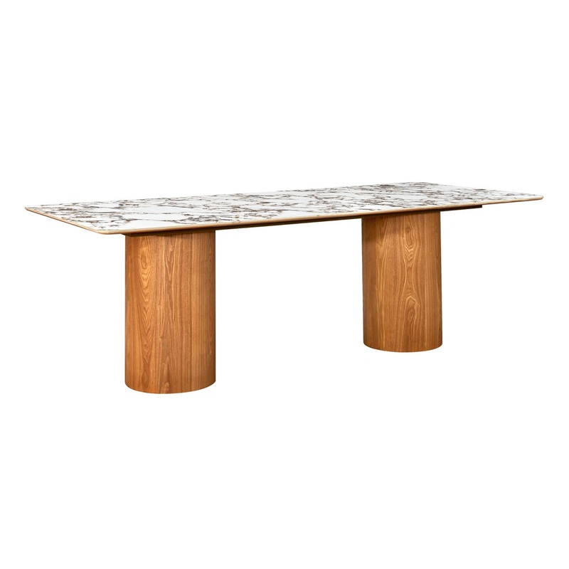 Tamara Marble Ceramic 94 Rectangular Dining Table Model: TOV-D68680