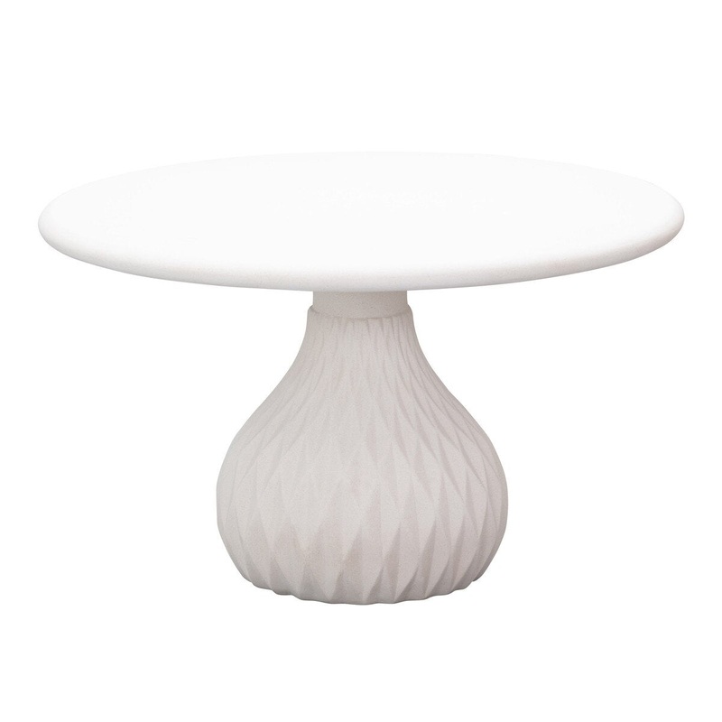 Tulum Ivory Concrete Indoor / Outdoor Round Coffee Table Model: TOV-O44144