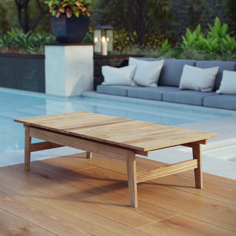 Bayport Outdoor Patio Teak Coffee Table Modway Model: eei-2699