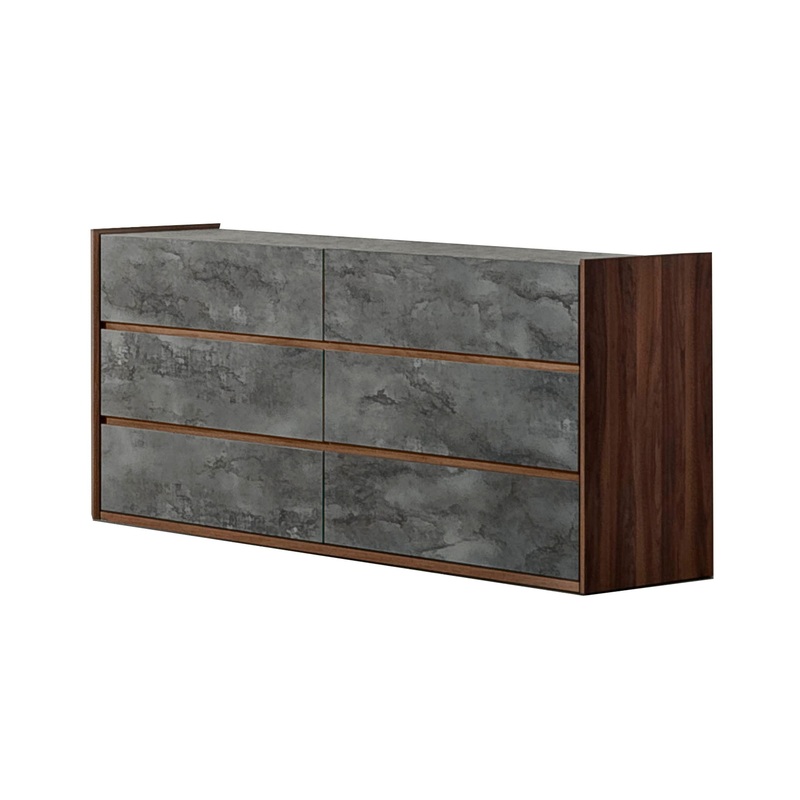 Nova Domus Rado Modern Walnut & Stucco Dresser Model VGACRADO-DRS