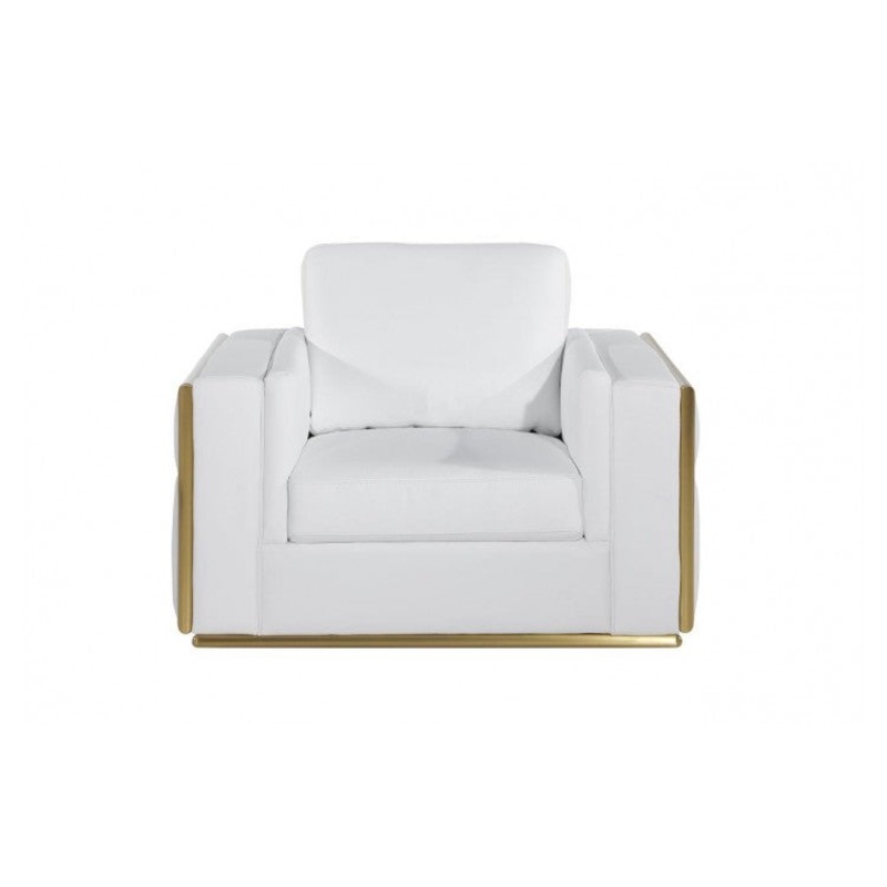 1130 DivanItalia Black Chair  Top Grain Italian LeatherModel:  1130-WHITE-CH