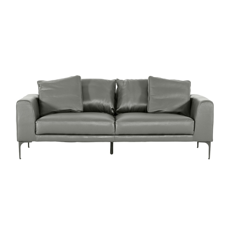 Divani Casa Jacoba Modern Dark Grey Leather Sofa Model VGKKKF2620-DKGRY-S-3