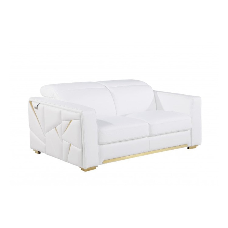 1120 DivanItalia White Loveseat  Top Grain Italian LeatherModel:  1120-WHITE-L