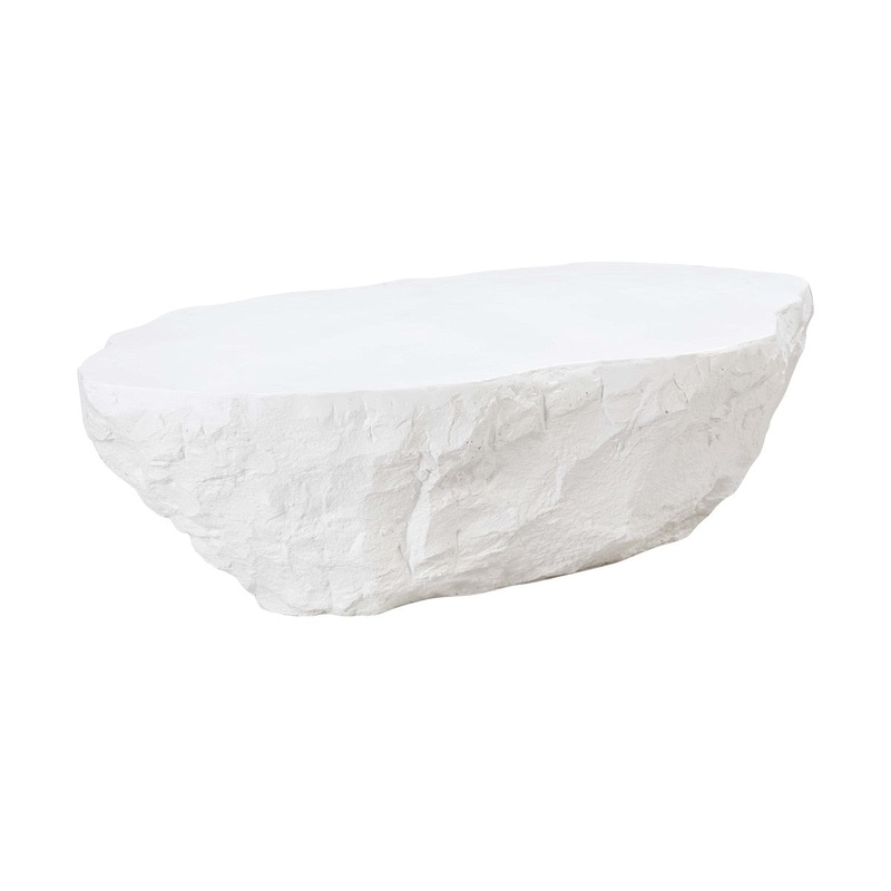 Crag White Concrete Coffee Table Model: TOV-OC54226