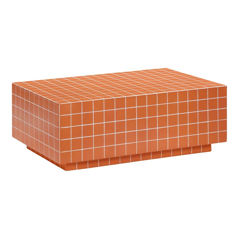 Mixie Brick Orange Tile Indoor / Outdoor Coffee Table Model: TOV-OC54328