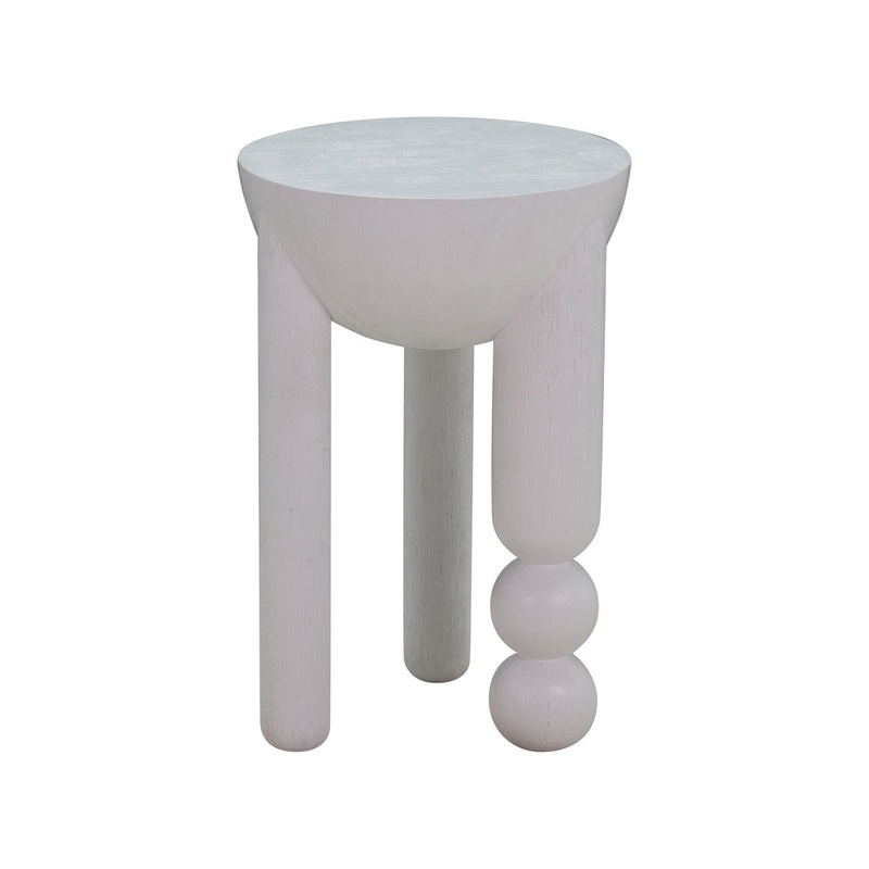 Morse White Wooden Accent Table Model: TOV-OC54197