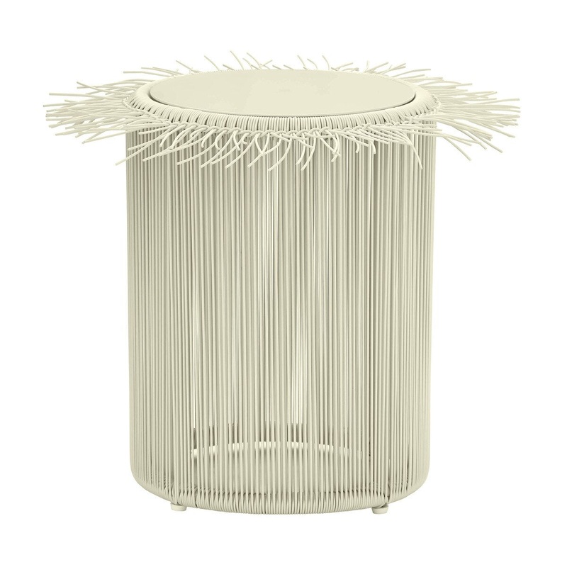 Rafa Cream Outdoor Side Table Model: TOV-O68952