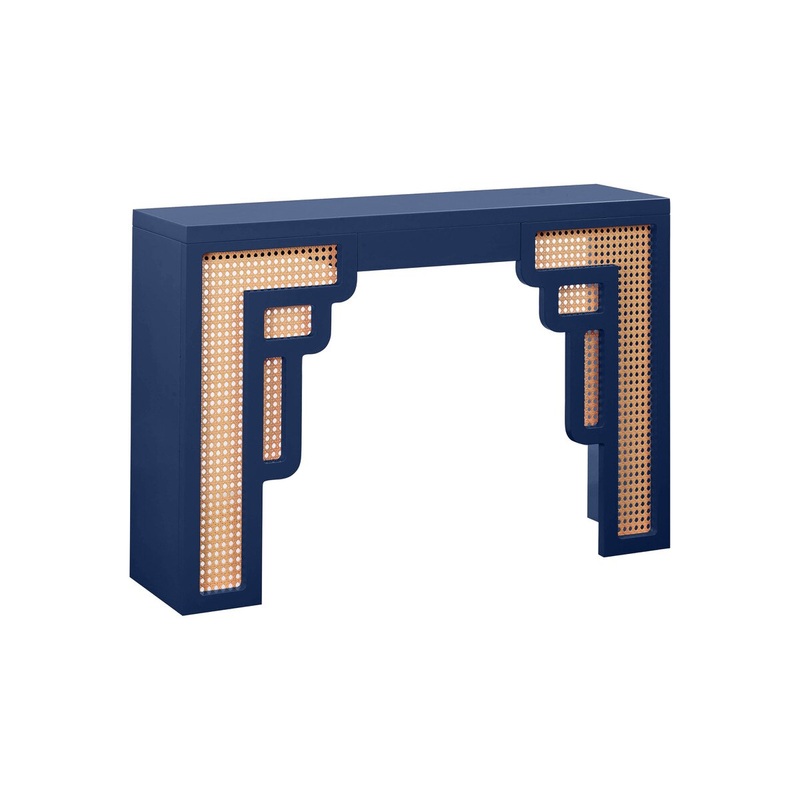 Suzie Navy & Rattan Console Table Model: TOV-OC54208