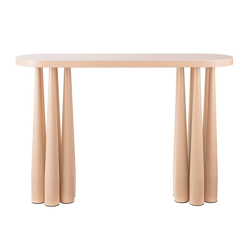 Titan Peach Rose Glossy Console Table Model: TOV-OC69000