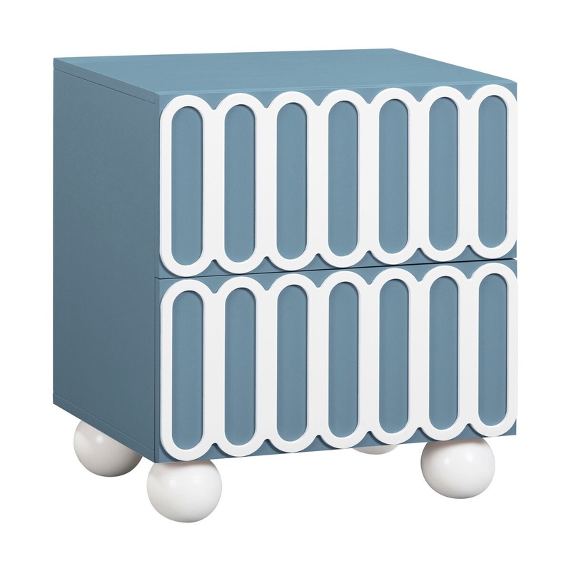 Tori Motif Blue Nightstand Model: TOV-B54374