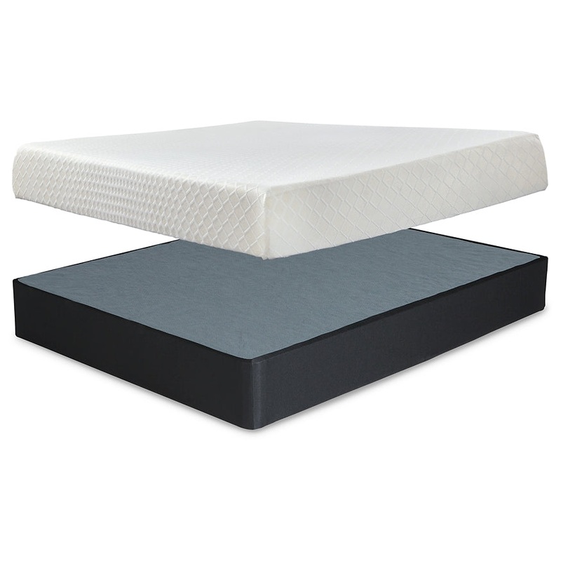 10 Inch Chime Memory Foam King Mattress and Foundation