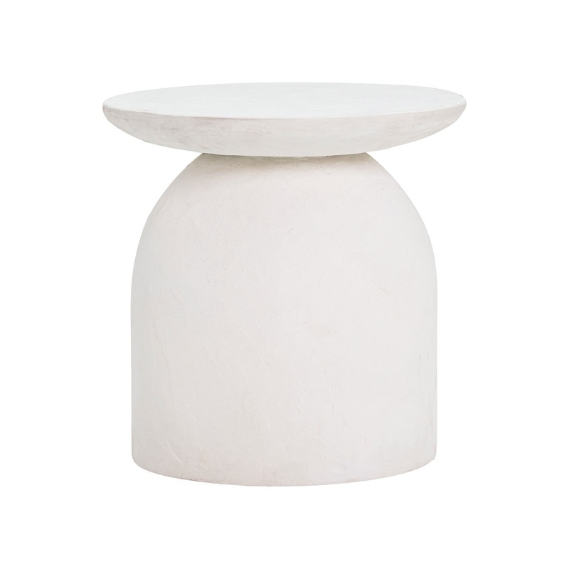 Aloe White Indoor / Outdoor Concrete Side Table Model: TOV-OC44184