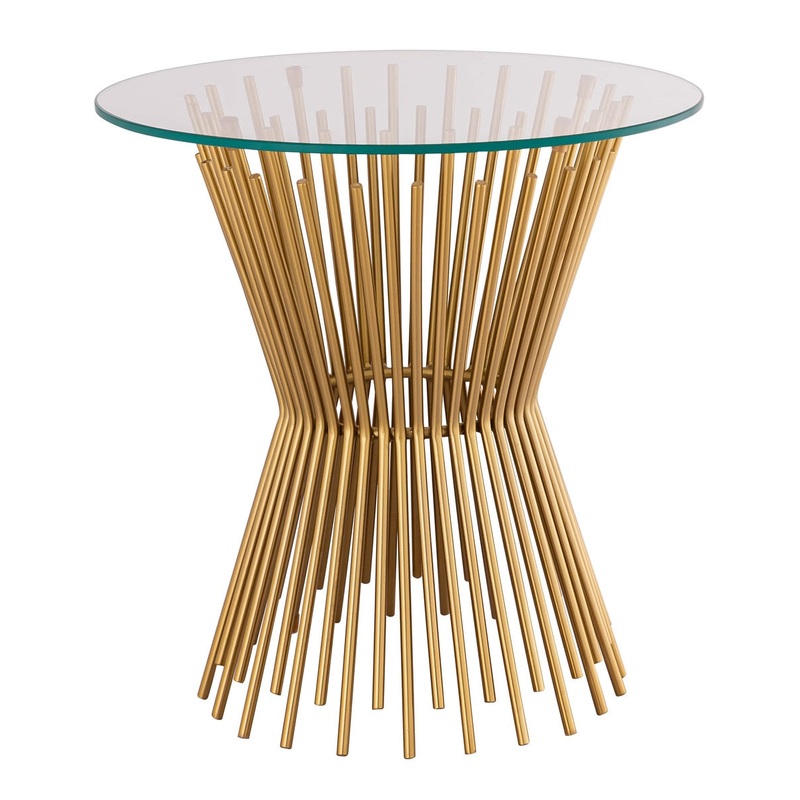 Grace Glass Side Table By Inspire Me! Home Decor Model: TOV-OC18316