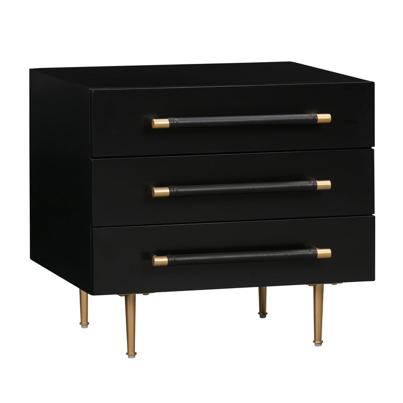 Trident Black Nightstand Model: TOV-B44075