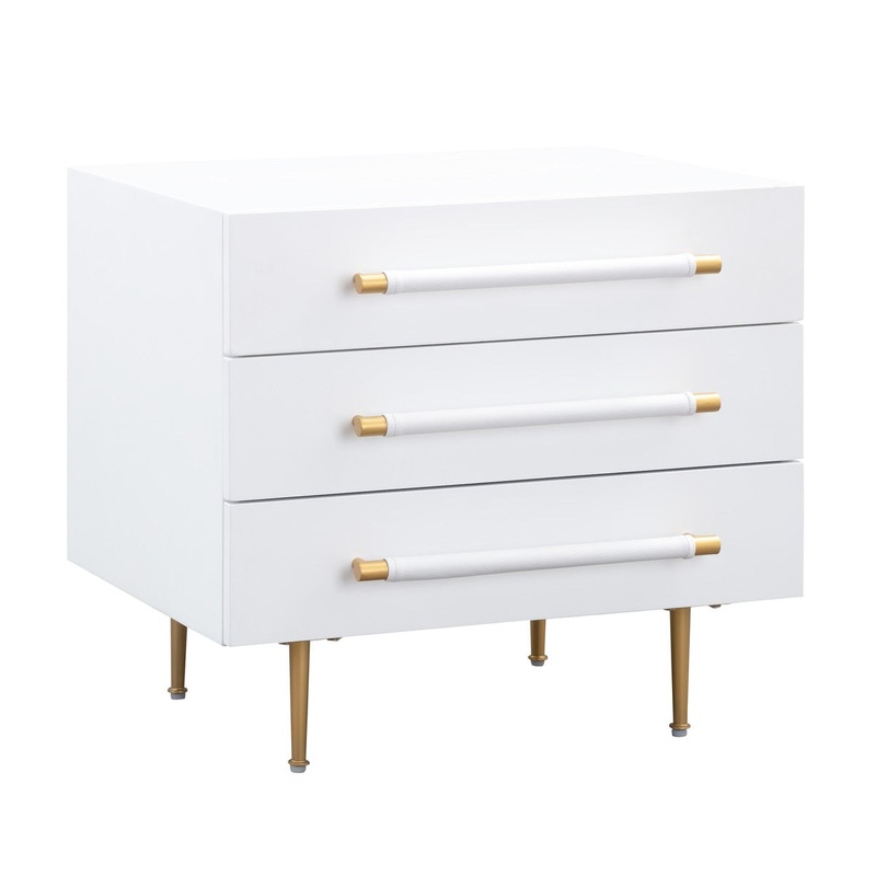 Trident White Nightstand Model: TOV-B44076