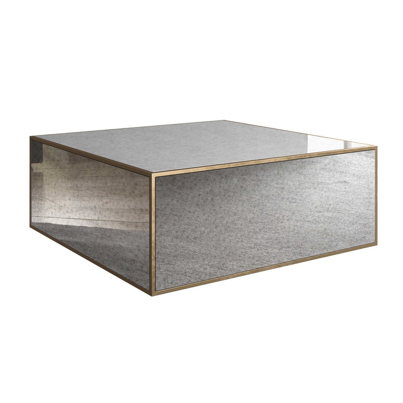 Lana Mirrored Large Coffee Table by Inspire Me! Home Decor Model: TOV-IHOC68256