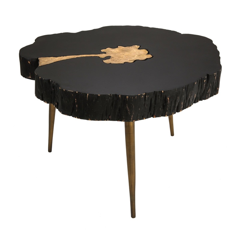 Timber Black and Brass Coffee Table Model: TOV-OC18167
