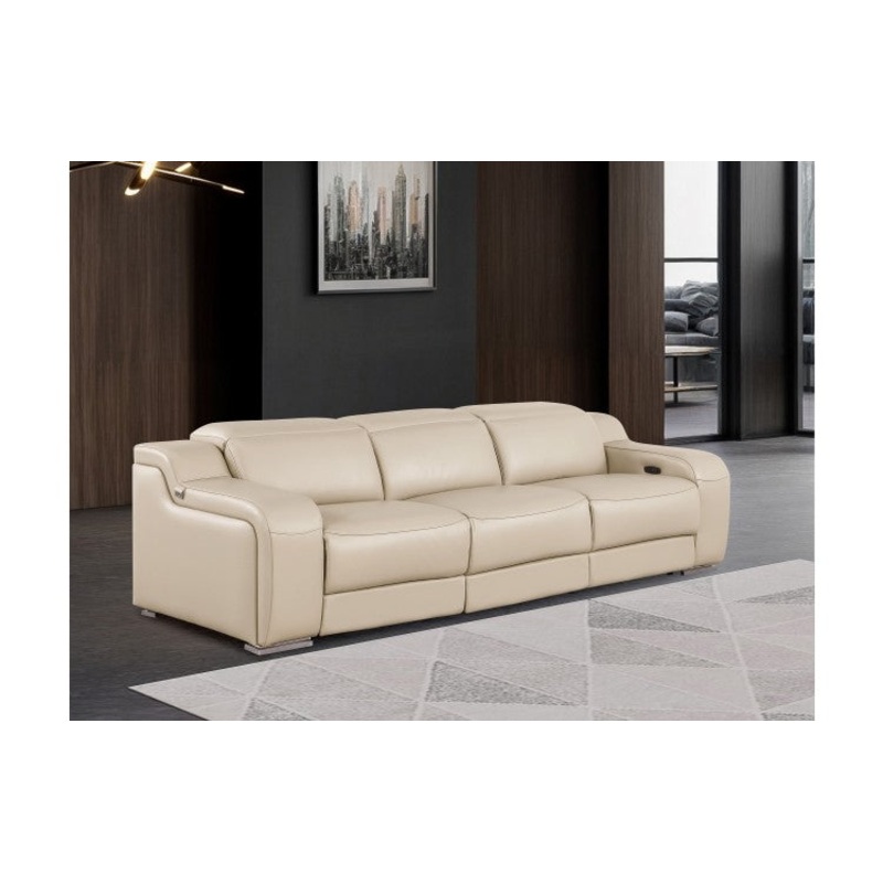 1116 DivanItalia Beige Modular 3-Power Reclining Sofa with Power HeadrestModel:  1116-BEIGE-3.3-HT