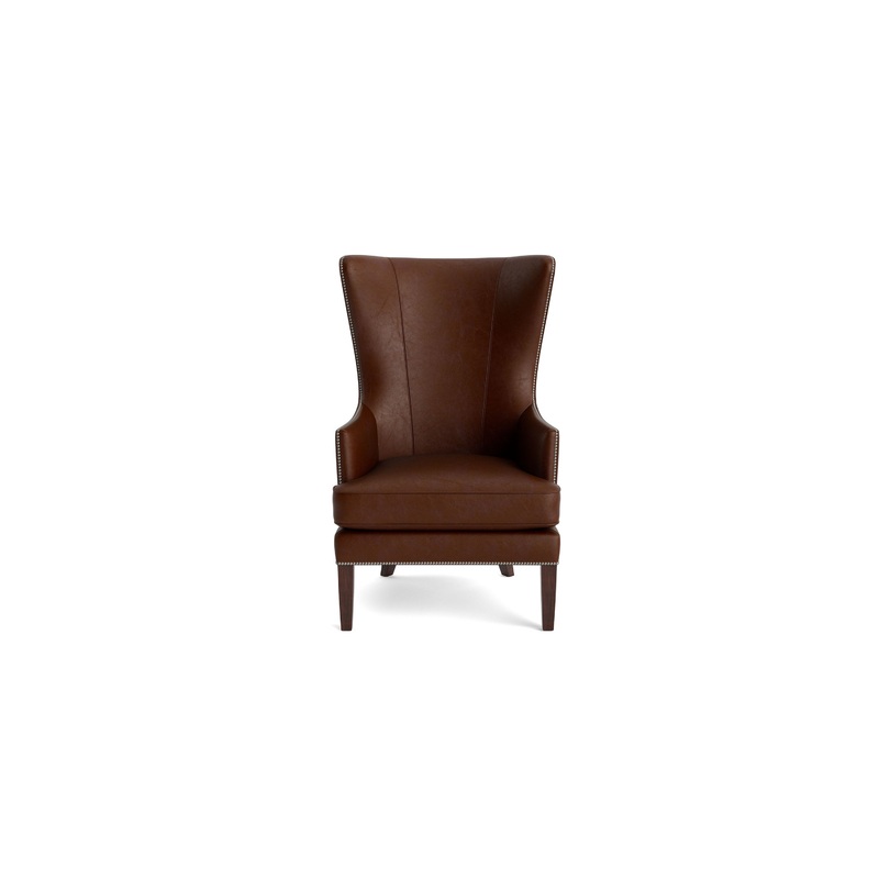 Whitney Leather Wingback Accent Chair