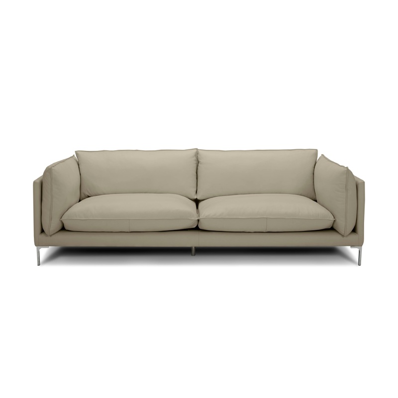 Divani Casa Harvest Modern Taupe Full Leather Sofa Model VGKKKF2627-TP-S