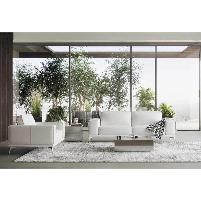 Lamod Italia Soho Contemporary Italian White Leather Sofa Model VGCCSOHO-WHT-S