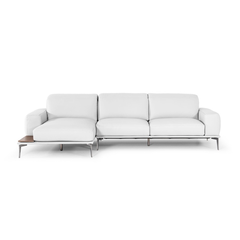 Lamod Italia Villeneuve Modern White Italian Left Facing Sectional Sofa Model VGNTVILLENEUVE-WHTX-LAF-SECT