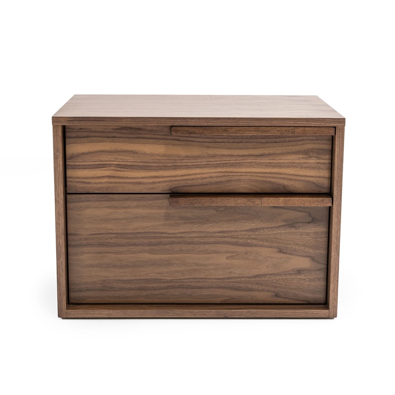 Modrest Amberlie Modern Walnut Nightstand Model VGMABR-96-WAL-NS