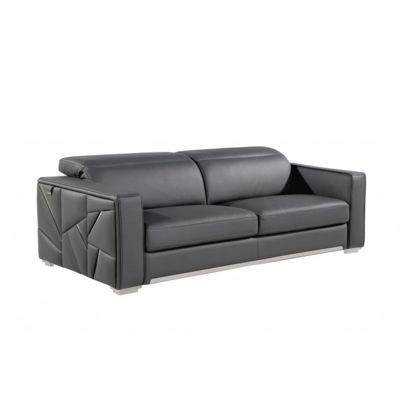 1120 DivanItalia Dark Gray Sofa  Top Grain Italian LeatherModel:  1120-DK-GREY-S