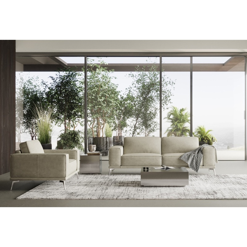 Lamod Italia Soho Italian Grey Maya Cloud Leather Sofa Model VGCCSOHO-SF-CL-GRY-S