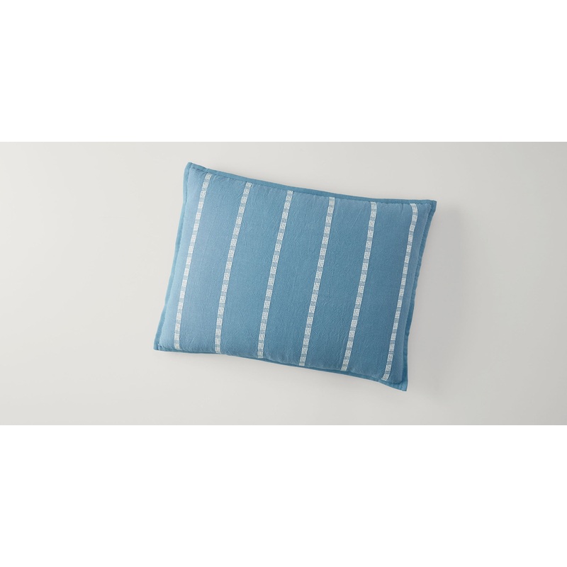 Plymouth Pillow Shams|Euro|King|Standard|Blue